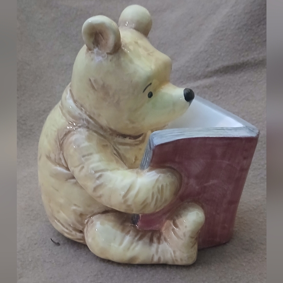 Classic Pooh By Charpente Ceramic Bank with Book - Picture 1 of 4